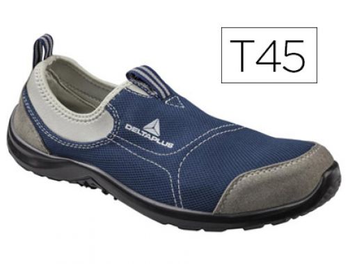 Sapatos de seguranca deltaplus de poliester e algodao com palmilha e ponteira de aco cor azul marinho tamanho 45 , Deltaplus , 79774 , 3295249194543
